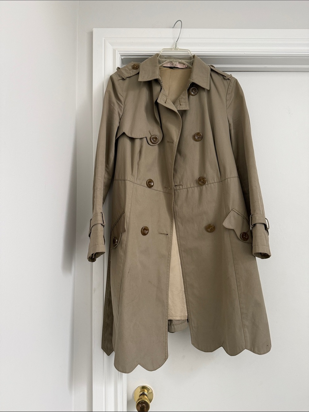 R.E.D. Valentino Neutral Beige Trench Jacket